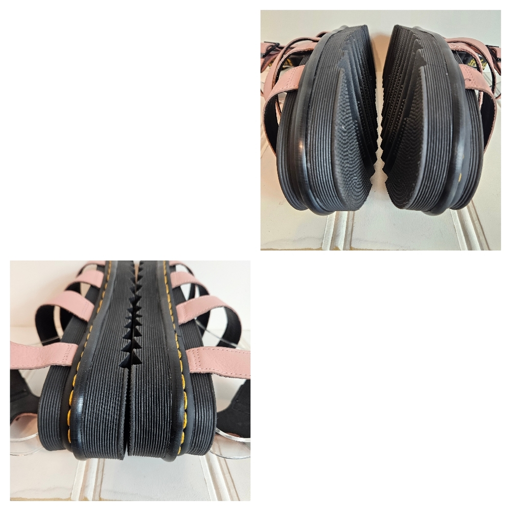 Dr. Martens Blaire Quad Platform Sandals Womens 10 Fondant Pink Strappy Chunky - Picture 9 of 16